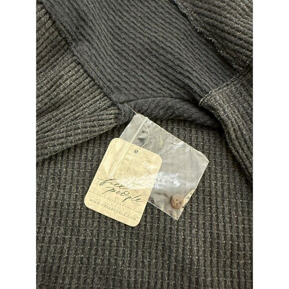 NWT Free People We The Free Black Cotton Blend Jumper Sweater Size Size Small - Picture 2 of 6